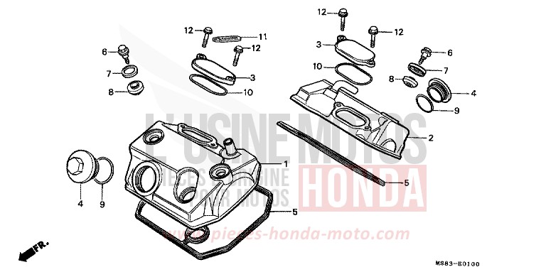 ZYLINDERKOPFDECKEL von Africa Twin SHASTA WHITE (NH138H) von 1989
